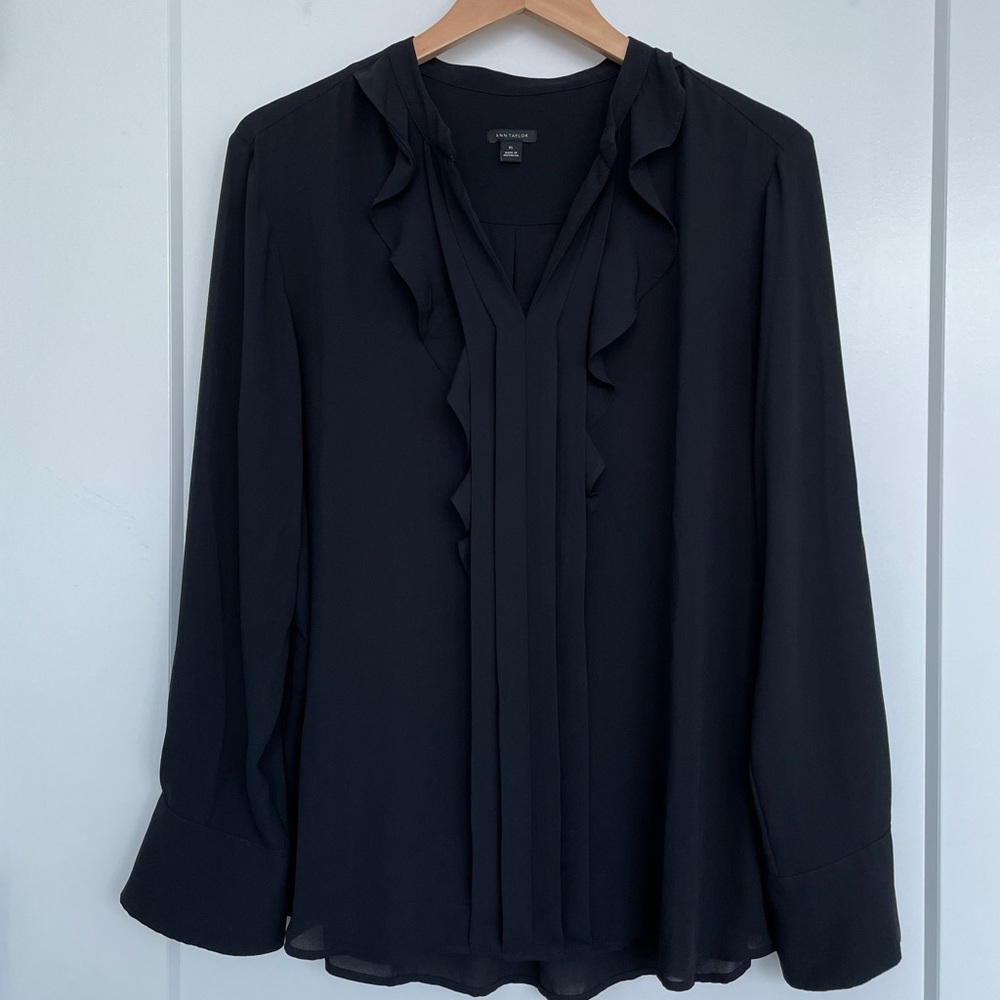 COPY - Ann Taylor Ruffle Front Blouse